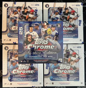 2025 Topps Chrome Sapphire & Logofractor Baseball (5) Box Mixer - Pick Your Team