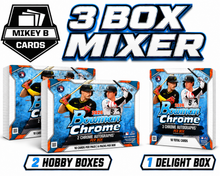 Load image into Gallery viewer, (BREAKS WEDNESDAY, 9/9) 2026 Bowman Chrome Hobby + Delight Baseball (3) Box Mixer #2 - Pick Your Team