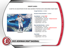 Load image into Gallery viewer, 2025 Bowman Draft Hobby + Delight Baseball (20) Box TRIPLE CASE Break - Pick Your Team