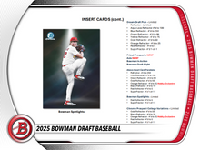 Load image into Gallery viewer, 2025 Bowman Draft Hobby + Delight Baseball (20) Box TRIPLE CASE Break - Pick Your Team