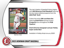 Load image into Gallery viewer, 2025 Bowman Draft Hobby + Delight Baseball (20) Box TRIPLE CASE Break - Pick Your Team
