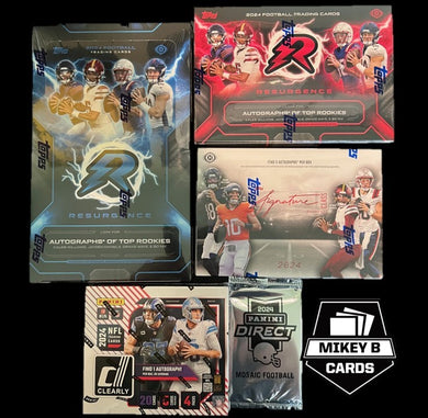 2024 Panini Clearly Donruss/Mosaic White Sparkle + Topps Sig.Class/Resurgence Football (5) Box Mixer - Pick Your Team