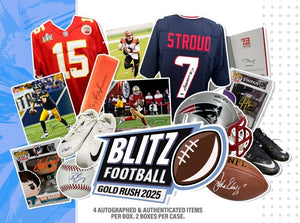 2024 Gold Rush Blitz Football (1) Box 1/2 Case Break #1 (FOUR AUTO'D ITEMS!) - Random Team