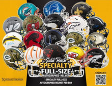 Load image into Gallery viewer, 2026 Gold Rush Autographed Full-Sized Specialty Football Helmet (1) Box Break #1 - Pick Your Division