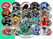 Load image into Gallery viewer, 2024 Gold Rush Autographed Football Mini-Helmet Series 10 (1) Box Break #6 - Pick Your Division