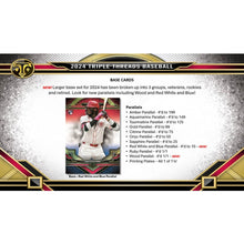 Load image into Gallery viewer, 2024 Topps Triple Threads Baseball (3) Box Break #1 - Pick Your Team