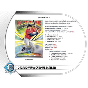 2025 Bowman Chrome Hobby (6) Box 1/2 Case Break #5 - Pick Your Team