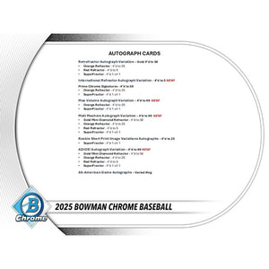 2025 Bowman Chrome Hobby (6) Box 1/2 Case Break #5 - Pick Your Team