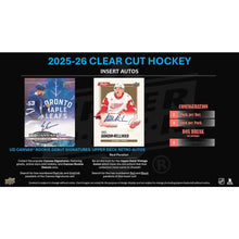 Load image into Gallery viewer, (BREAKS FRIDAY 8/28) 2025-26 Upper Deck Clear Cut Hockey (30) Box Master Case Break - Pick Your Team