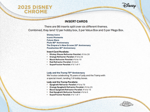 2025 Topps Chrome Disney (1) Box Break #8 (NEW CASE!) - Random First Letter, Character Name