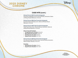 2025 Topps Chrome Disney (1) Box Break #8 (NEW CASE!) - Random First Letter, Character Name