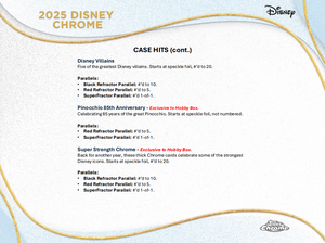 2025 Topps Chrome Disney (1) Box Break #8 (NEW CASE!) - Random First Letter, Character Name