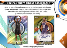 Load image into Gallery viewer, (BREAKS FRIDAY 1/17) 2023-24 Topps Finest DELIGHT Basketball (5) Box 1/2 Case Break #2 - Pick Your Team