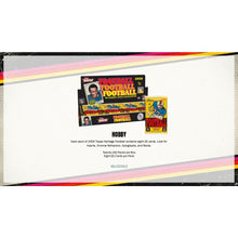 Load image into Gallery viewer, 2026 Topps Heritage Football (6) Box 1/2 Case Break #2 - Pick Your Team