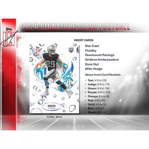 2024 Topps Signature Class Football (3) Box 1/2 Case Break #2 - Pick Your Team