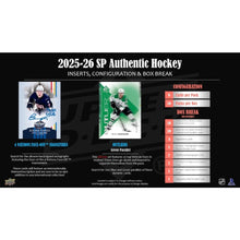 Load image into Gallery viewer, (BREAKS FRIDAY 6/26) 2025-26 Upper Deck SP Authentic Hockey (8) Box Case Break - Pick Your Team