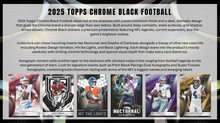 Load image into Gallery viewer, (BREAKS FRIDAY 7/10) 2025 Topps Chrome Black Football (6) Box 1/2 Case Break #1 - Pick Your Team