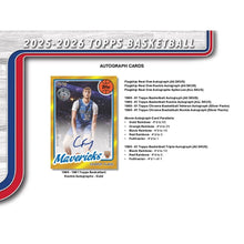 Load image into Gallery viewer, (BREAKS THURSDAY 10/23) 2025-26 Topps JUMBO Basketball (2) Box Break #4- Pick Your Team (DALLAS RANDOMED TO BREAK!)